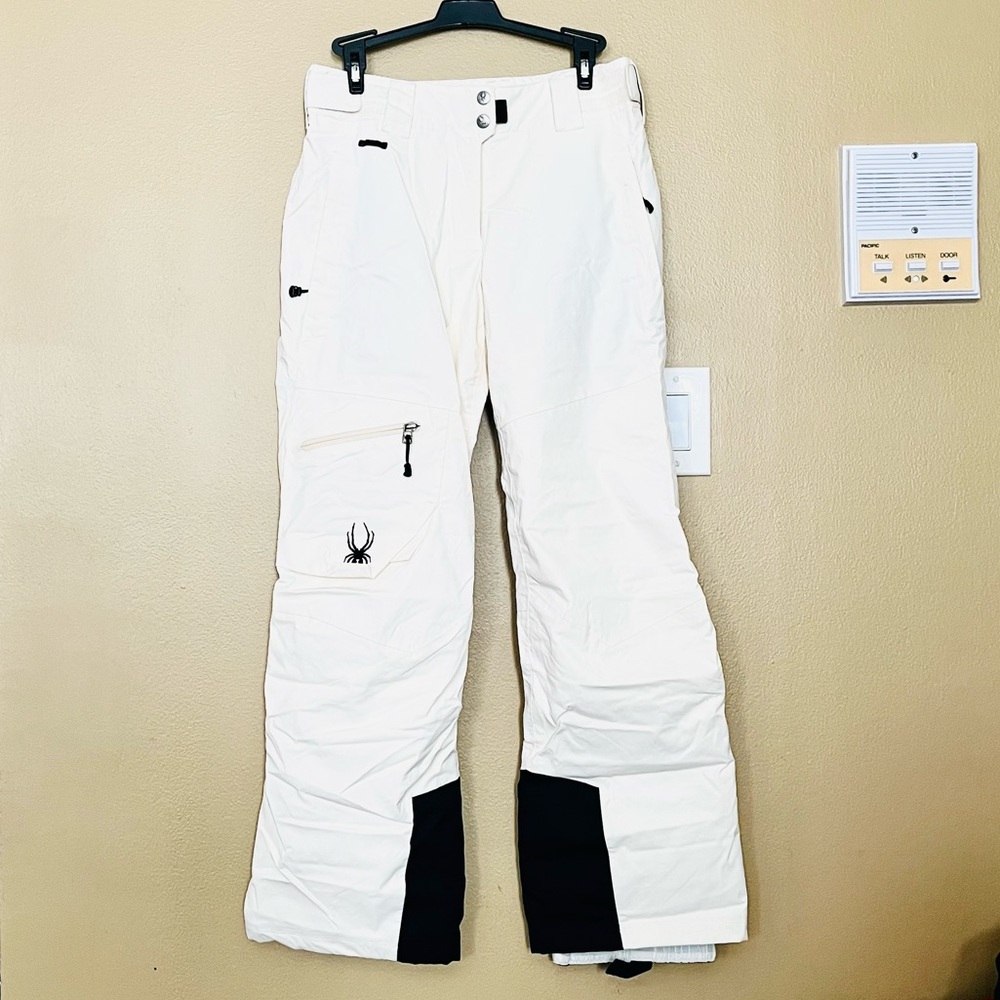 SPIDER SNOW PANTS Winter adjustable women's size XS White Black